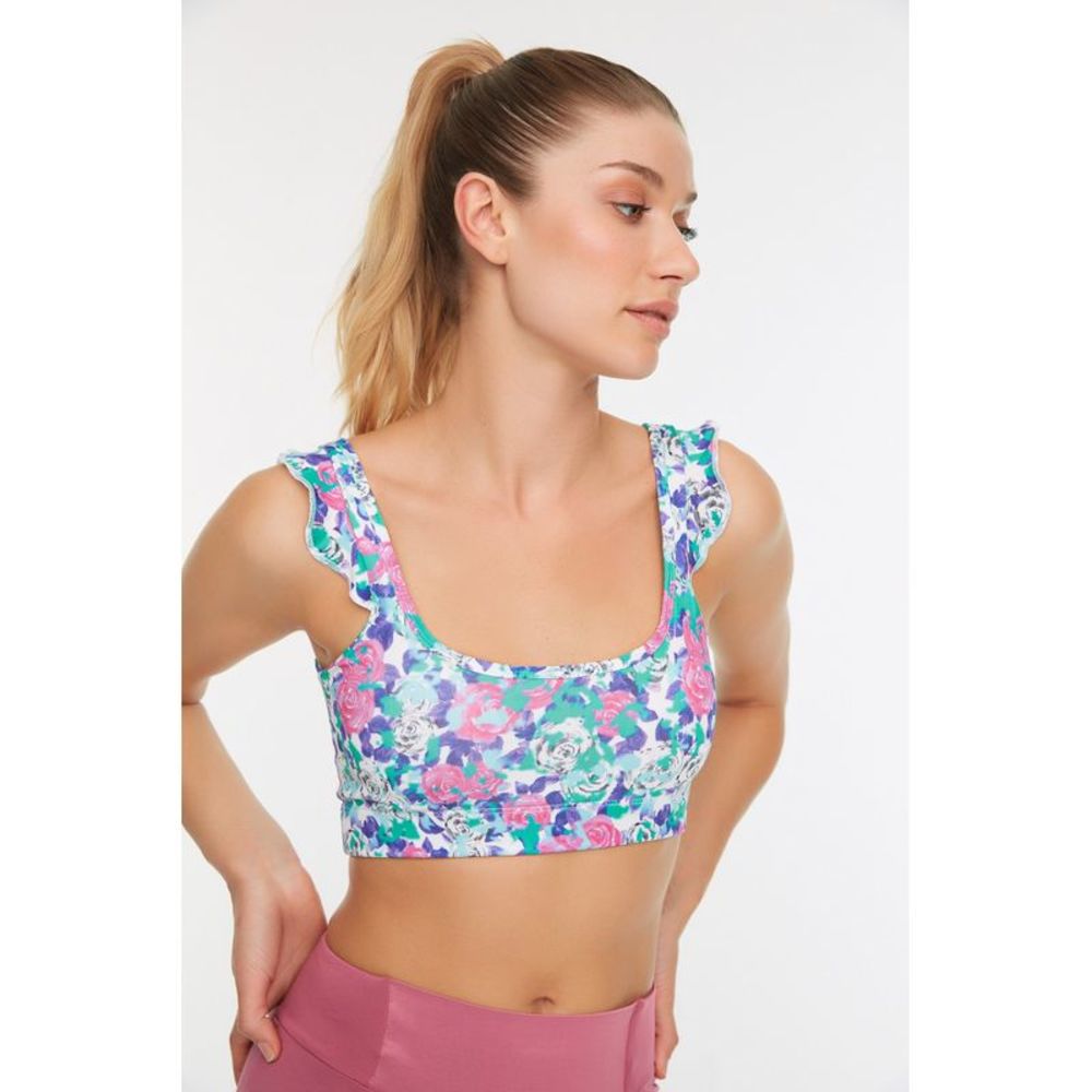 NWT Trendyol Women Crop Square collar Knit Sports Bra